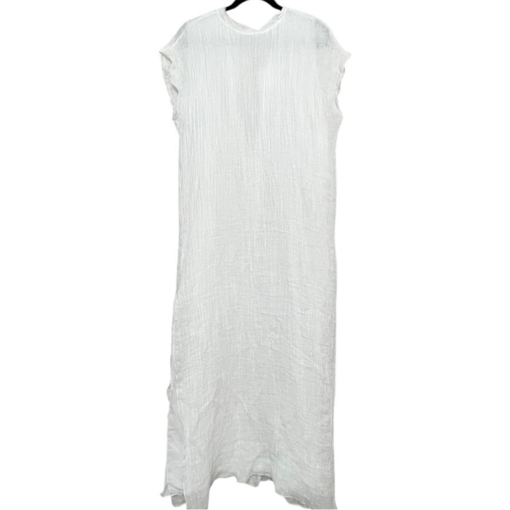 Zara gauze column full-length dress M